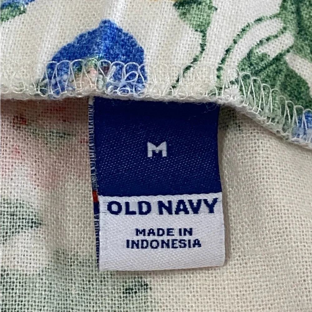 OLD NAVY / Floral Linen Blend Mini Skirt Size M